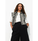 Blouson sans Manches Femme - Noir Imprime