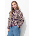 Veste Matelassée Jacquard - Violet Uni Colore