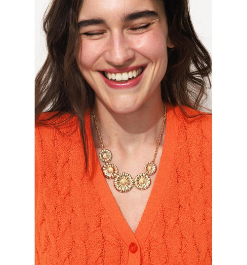 Collier de Fleurs Femme - Jaune Uni Colore