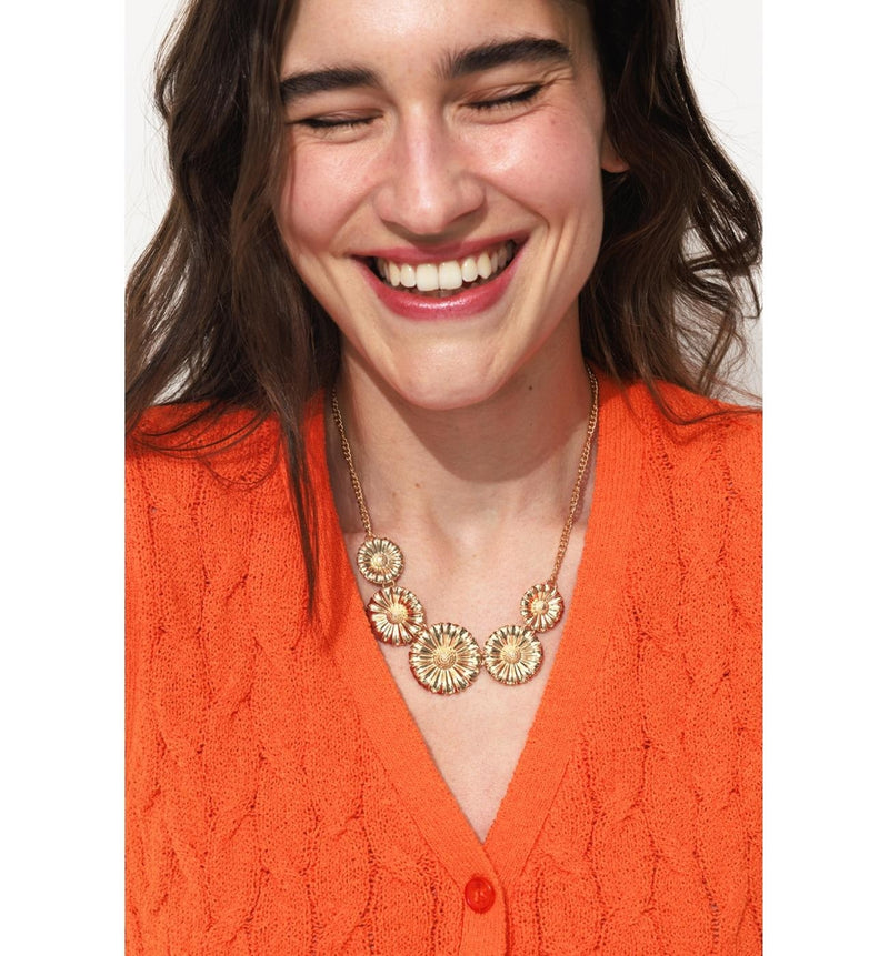 Collier de Fleurs Femme - Jaune Uni Colore
