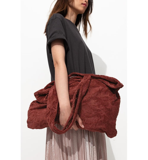 Tote-bag en Éponge Femme - Rouge Uni Colore