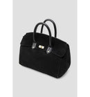 Sac en Cuir Femme - Noir Uni Fonce