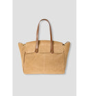 Grand Sac en Cuir Femme - Marron Uni Fonce