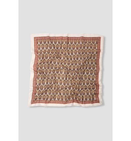 Grand Foulard Carré Imprimé - Jaune Imprime
