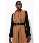 Ceinture en Cuir Suédé Femme - Noir Uni Fonce