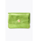 Petit Porte-monnaie Cuir Irisé - Vert Uni Colore