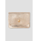 Petit Porte-monnaie Cuir Irisé - Jaune Uni Colore