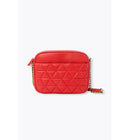 Besace Matelassée en Cuir - Rouge Uni Colore