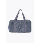 Sac Polochon Brodé Femme - Jeans Uni Fonce