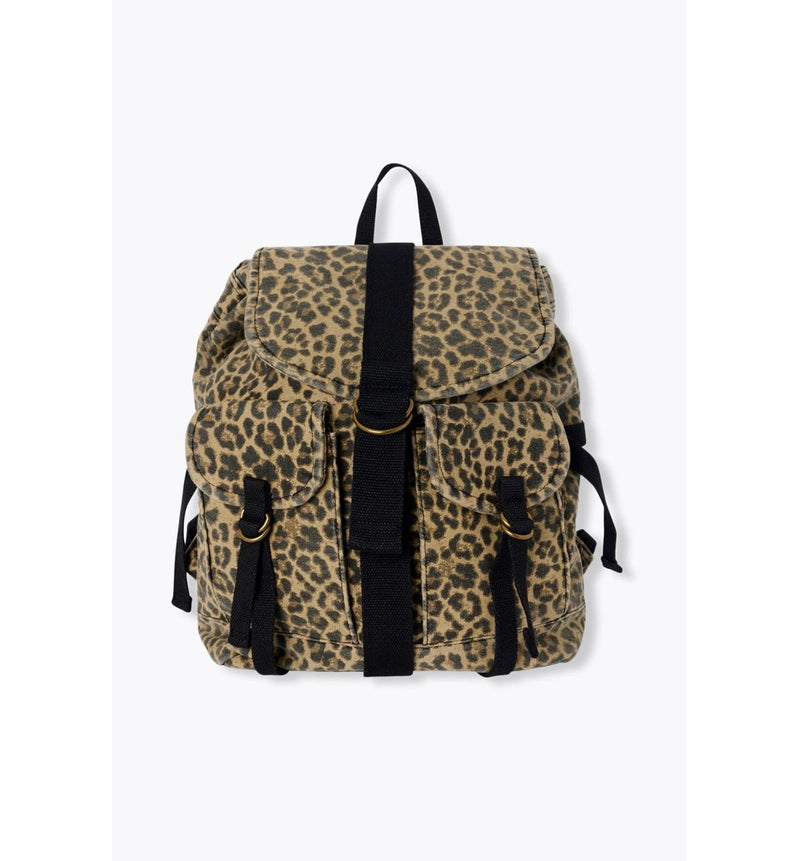 Sac à Dos Léopard Femme - Grège Imprime