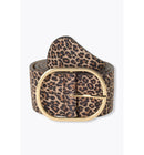 Ceinture Léopard en Cuir - Grège Imprime