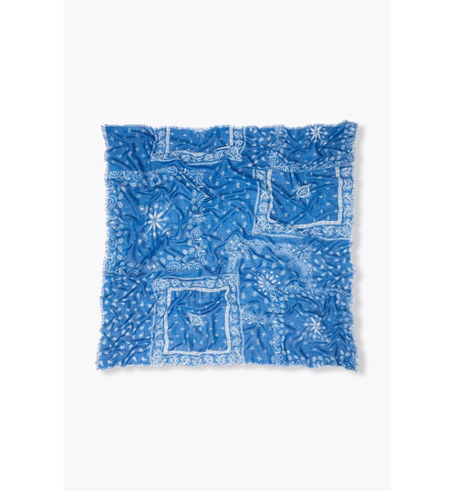Foulard Bandana Oversize - Bleu Uni Colore