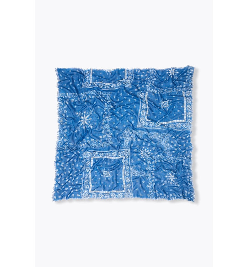 Foulard Bandana Oversize - Bleu Uni Colore