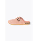 Sabot en Cuir Suédé Femme - Rose Uni Colore