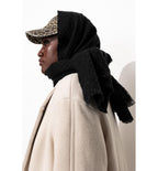Bufanda iridiscente lisa para mujer - Negro oscuro liso
