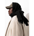 Echarpe Unie Irisée Femme - Noir Uni Fonce