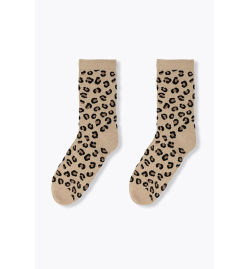 Chaussettes Léopard Femme - Naturel Imprime