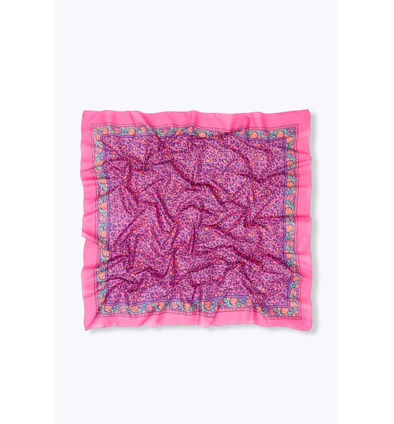 Foulard Imprimé Léopard Femme - Rose Imprime