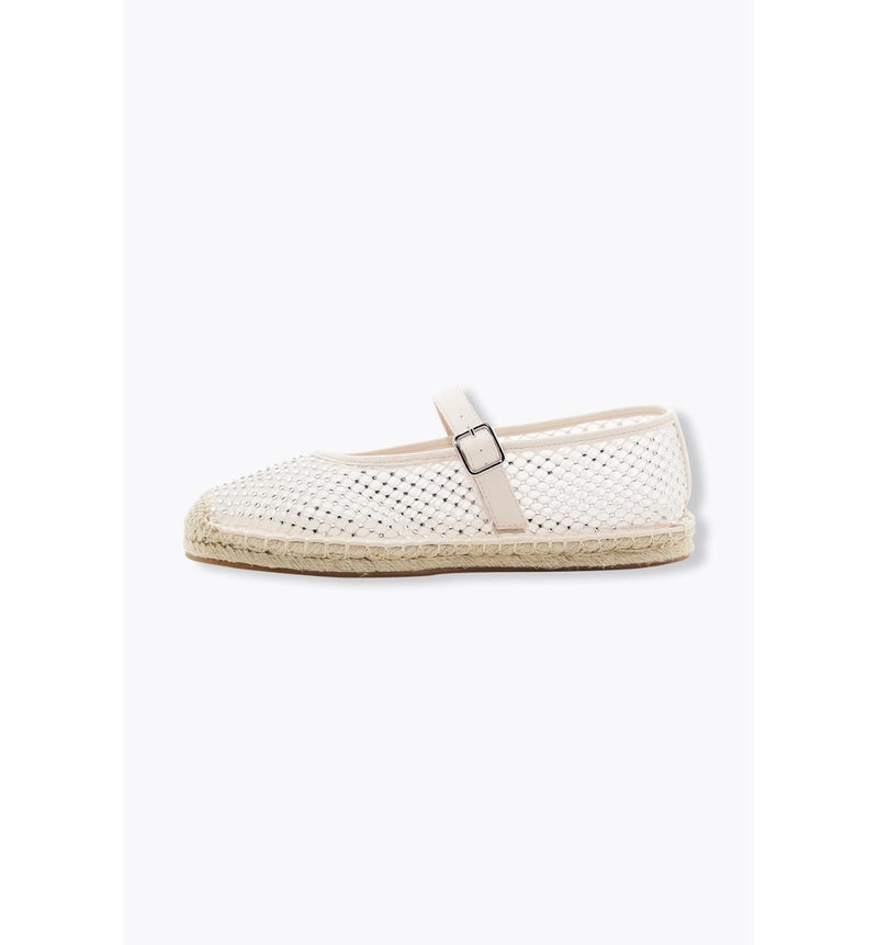 Espadrilles Strassées Femme - Naturel Uni Clair