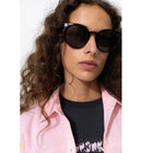 Lunettes de Soleil Femme - Marron Uni Fonce