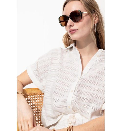 Lunettes de Soleil Femme - Marron Uni Fonce