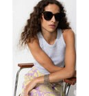 Lunettes de Soleil Femme - Marron Uni Fonce