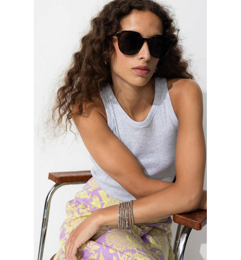 Lunettes de Soleil Femme - Marron Uni Fonce
