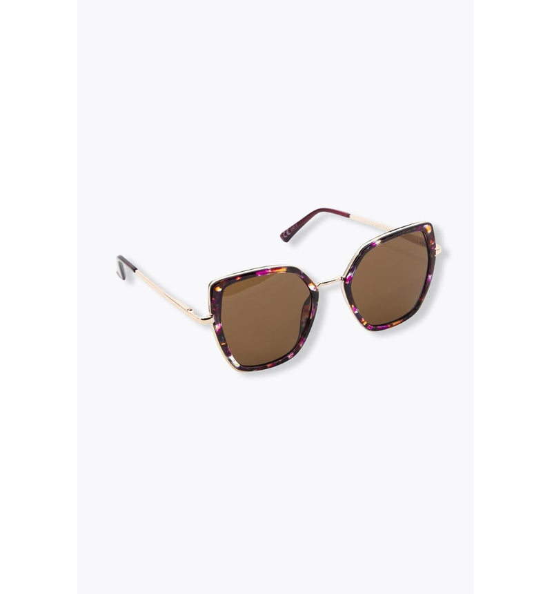Lunettes de Soleil Femme - Marron Uni Fonce