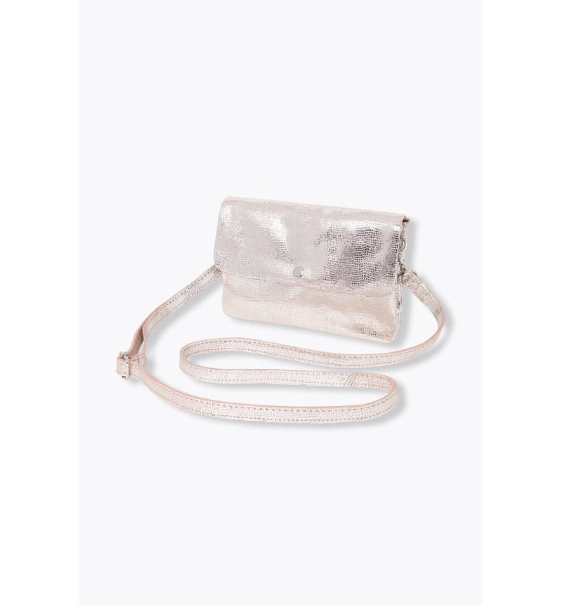 Sac en Cuir Irisé Femme - Gris Uni Clair