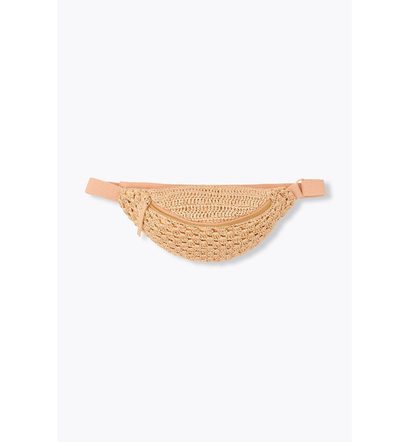 Sac-banane en Macramé Irisé - Rose Uni Colore