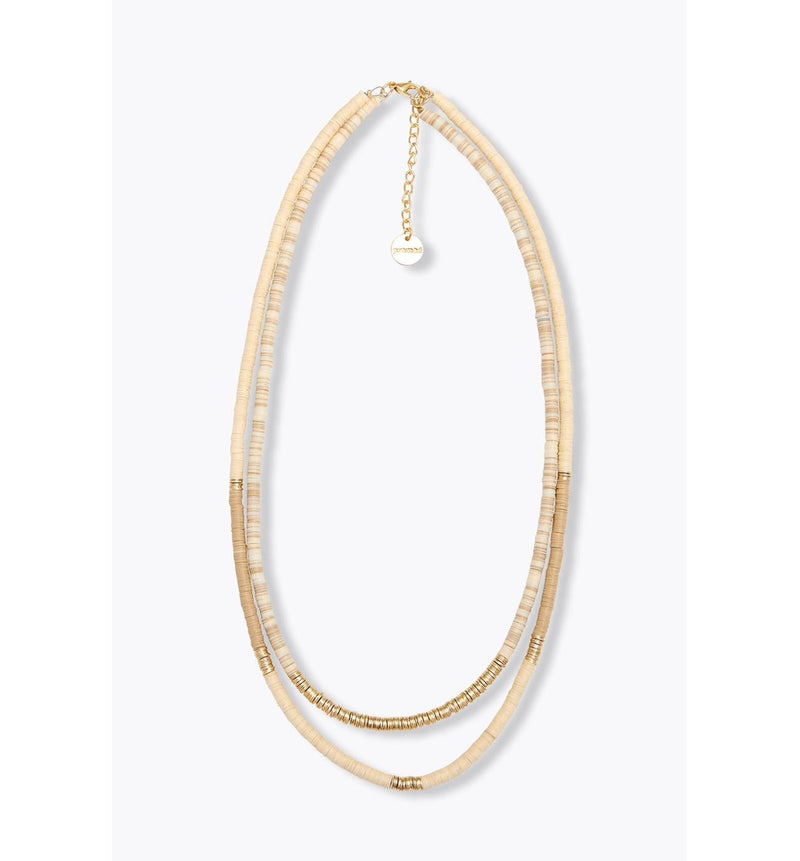 Collier Surfeur 2 Rangs Femme - Jaune Uni Colore