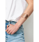 Bracelet Manchette Femme - Jaune Uni Colore