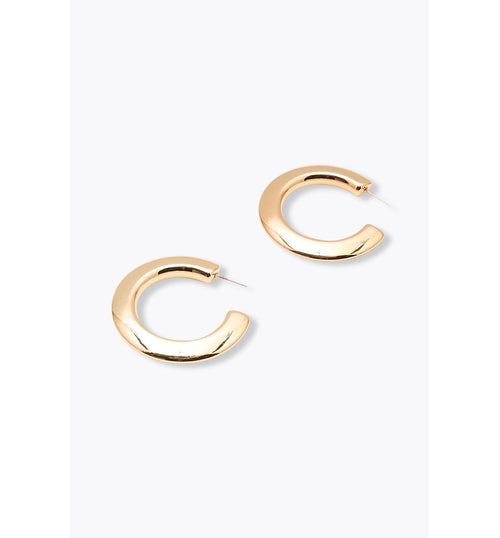 Boucles D'oreilles Anneaux - Jaune Uni Colore