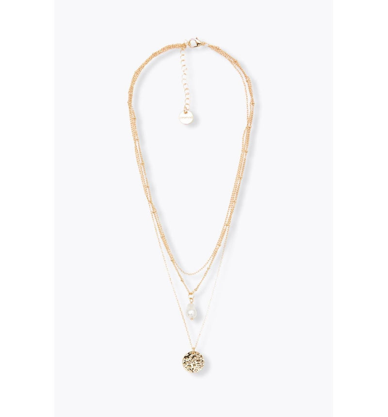 Collier Multirang Femme - Jaune Uni Colore