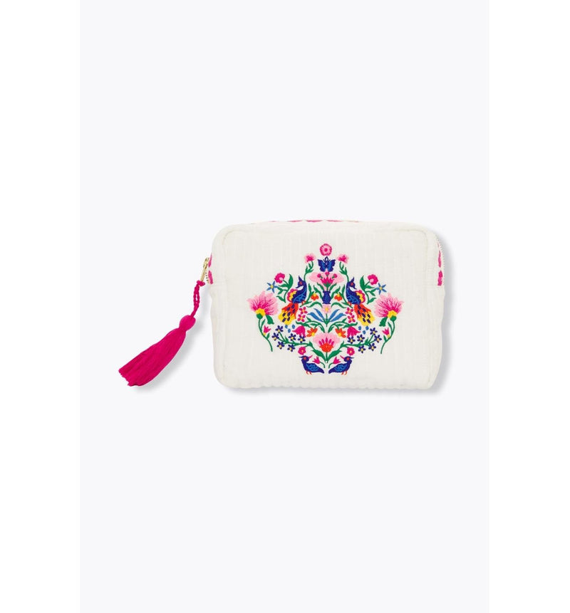 Trousse Brodée Laura Gulshani - Naturel Imprime