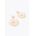 Boucles D'oreilles en Paille - Jaune Uni Colore