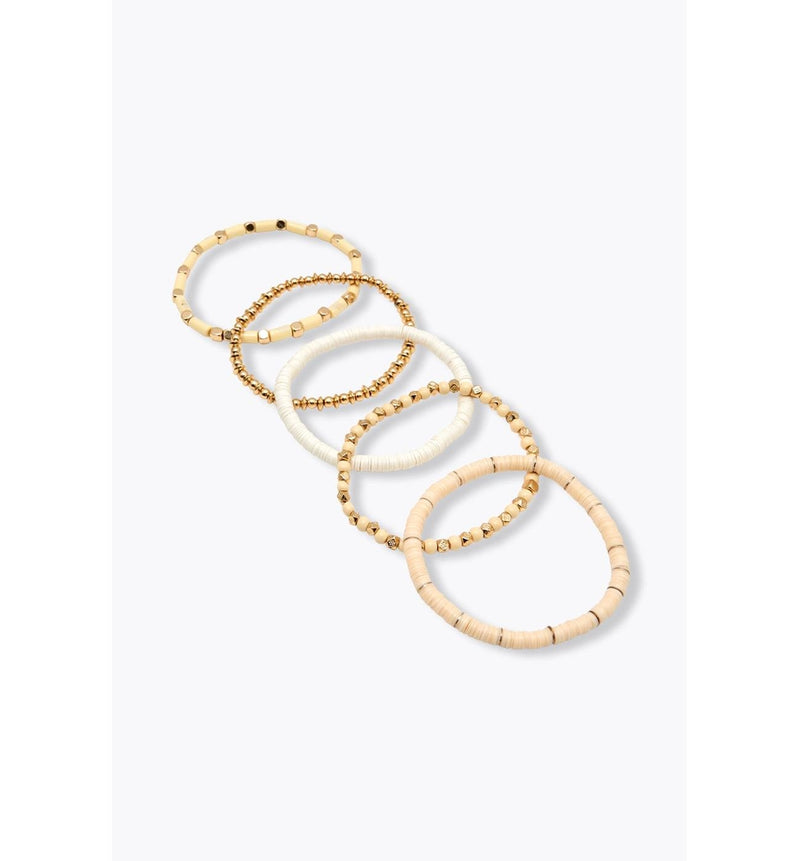 Bracelets Fantaisie (lot de 5) - Jaune Uni Colore