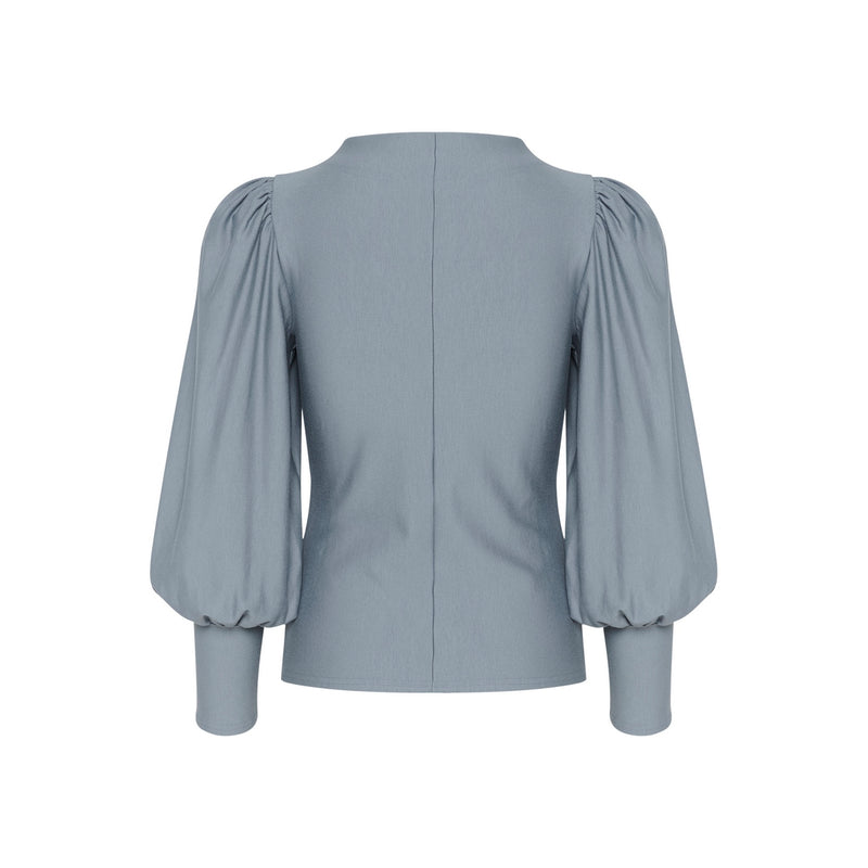 Blouse Rifagz Puff Blouse Noos - Grey Blue