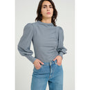Blouse Rifagz Puff Blouse Noos - Grey Blue
