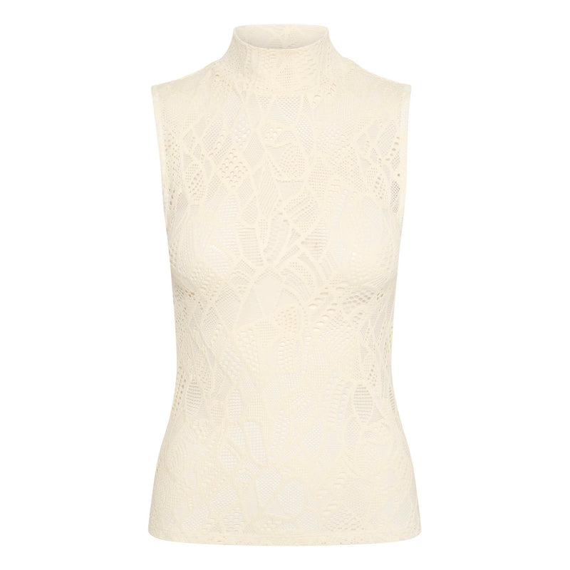 Blouse Hilmagz Lace Tank Top - Egret