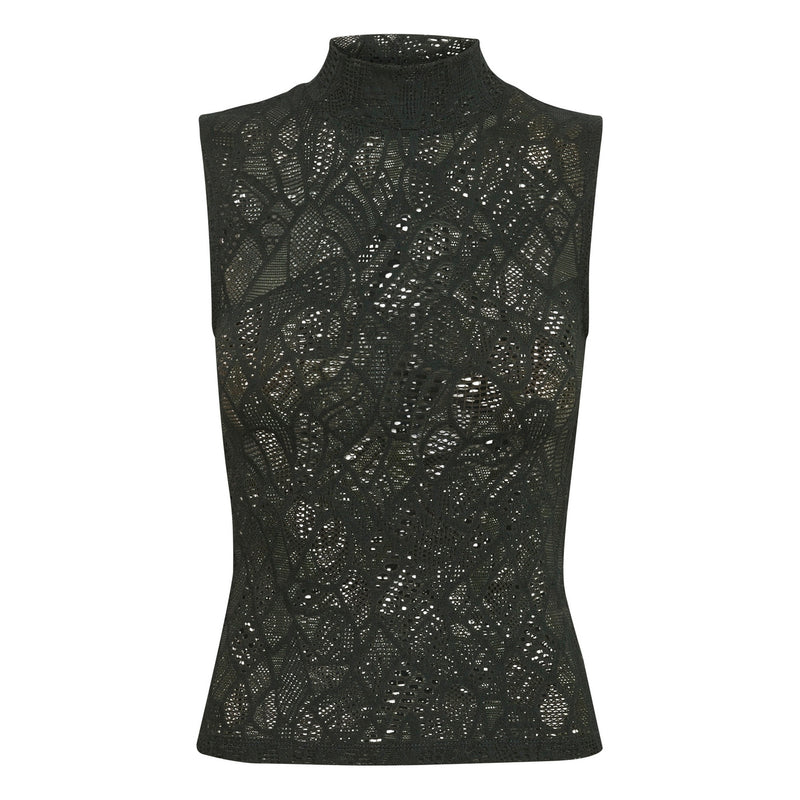 Blouse Hilmagz Lace Tank Top - Jet Set