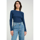 Top Drewgz Ls Logo Top - Dress Blues