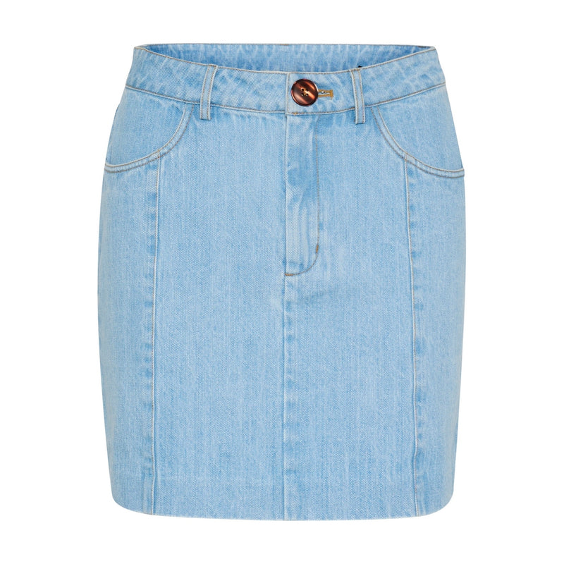 Skirt Vellagz Short Skirt - Light Blue Washed