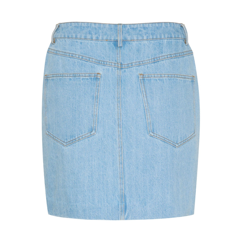 Skirt Vellagz Short Skirt - Light Blue Washed