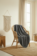 Plaid Print L'Envol - Maxence - Dark Grey - 100% Cachemire