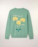 Pull Col Rond Motif Jacquard Et Broderie