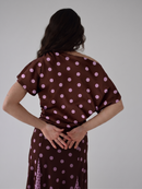 Top Jimena Topos Marron y Rose