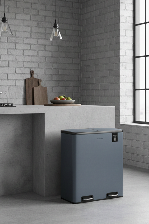 Poubelle De Tri - Gris Bleuté - 54L/60L