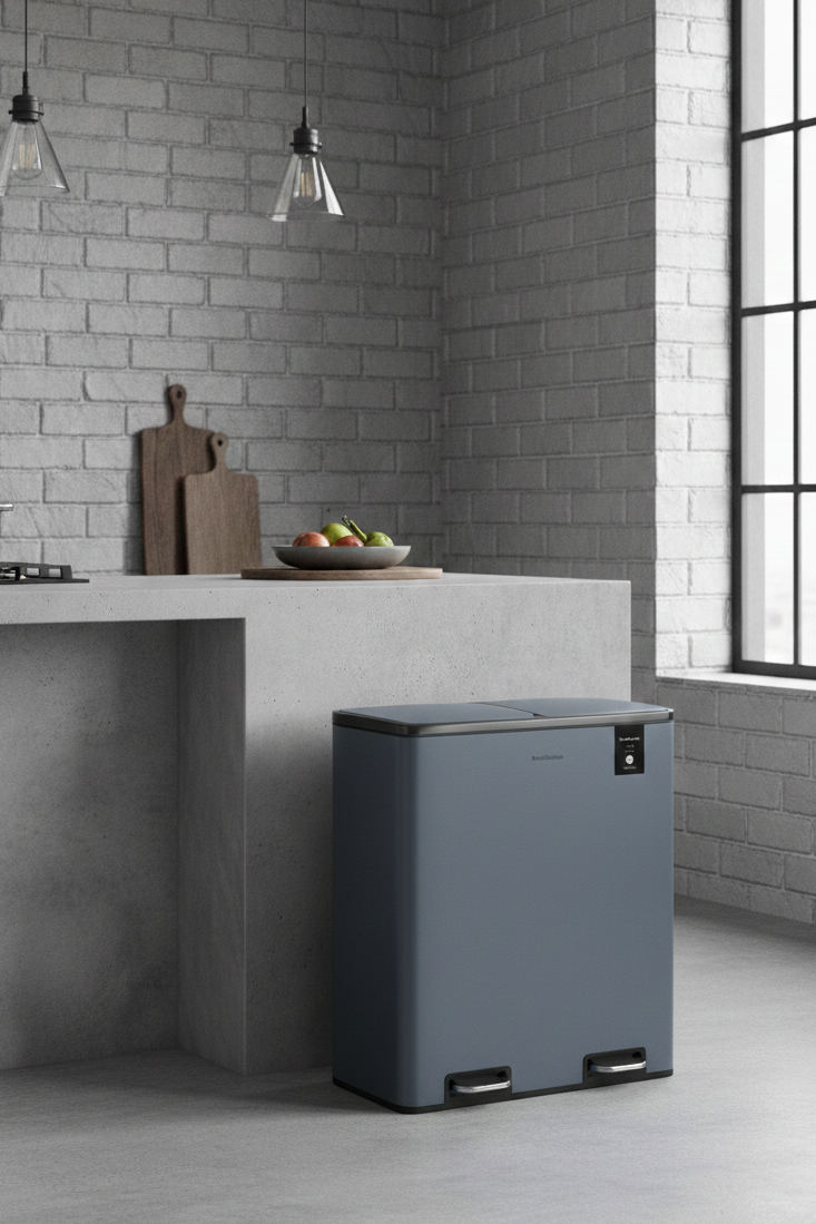 Poubelle De Tri - Gris Bleuté - 54L (3x18L) ou 60L (2x30L)