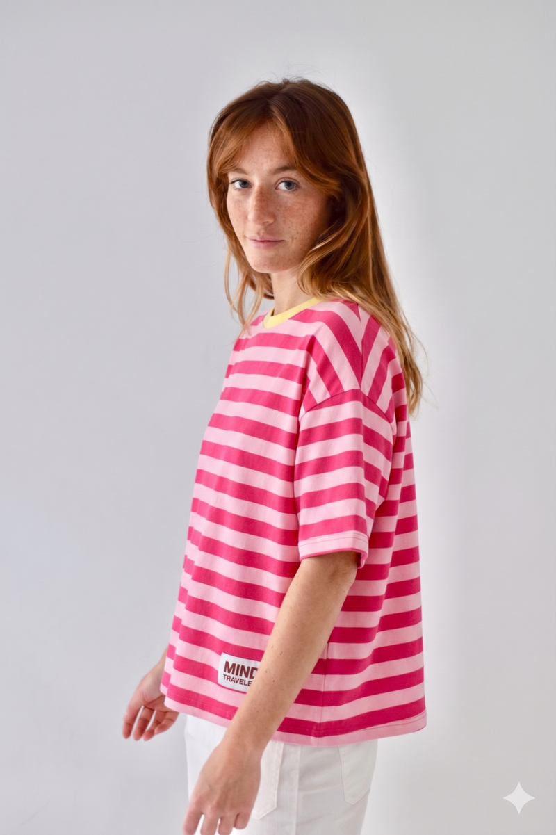T-Shirt Nunu Rose y Fuchsia